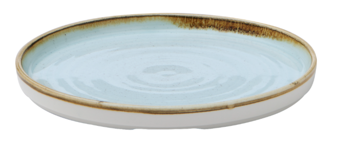 Stonecast Duck Egg flad tallerken med kant 21 cm, Churchill