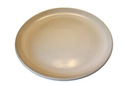 Flad tallerken 27 cm, Sandfarvet stentøj