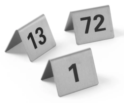 Bordnummer 1-12 i stål, Hendi