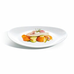 Oval steaktallerk 30 cm, hvid