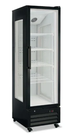 Displayfryseskab m/ glas på 3 sider i sort, Klimaitalia Visicoler
