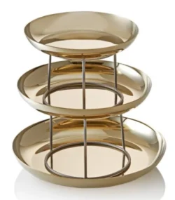 Steel & style opsats med 3 bakker i guld, WAS-Ø25, Ø30, Ø35 cm