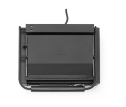 Klemgrill single rillet top og bund i sort, Hendi